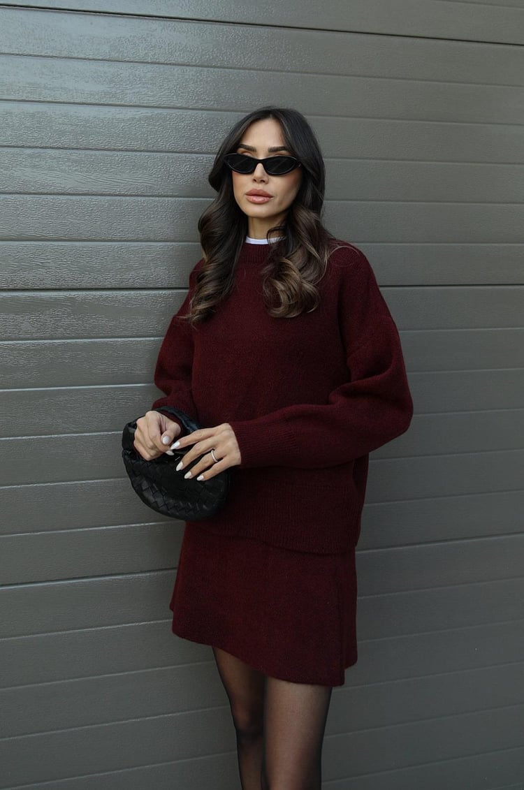 Mariela Luxe™ | Knitted Jumper & Skirt Set