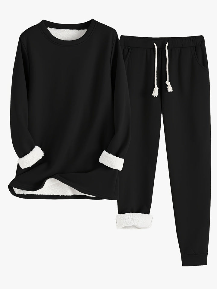 Karina Luxe™ | Fleece-Lined Loungewear Set