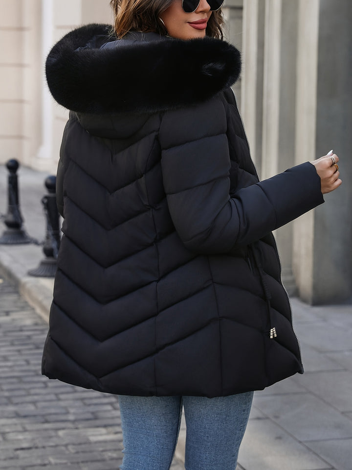 Aurelia Luxe™ | Faux Fur Hooded Winter Jacket