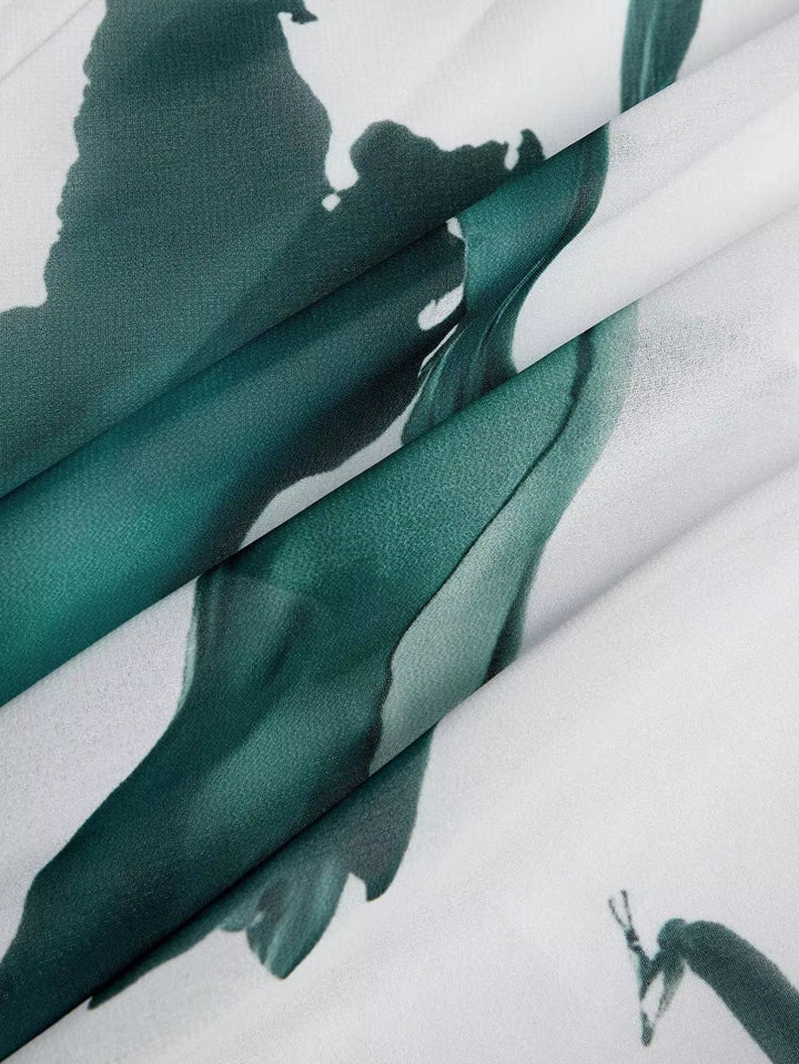 Aquarelle Elegance™ | Watercolour Print Maxi Dress
