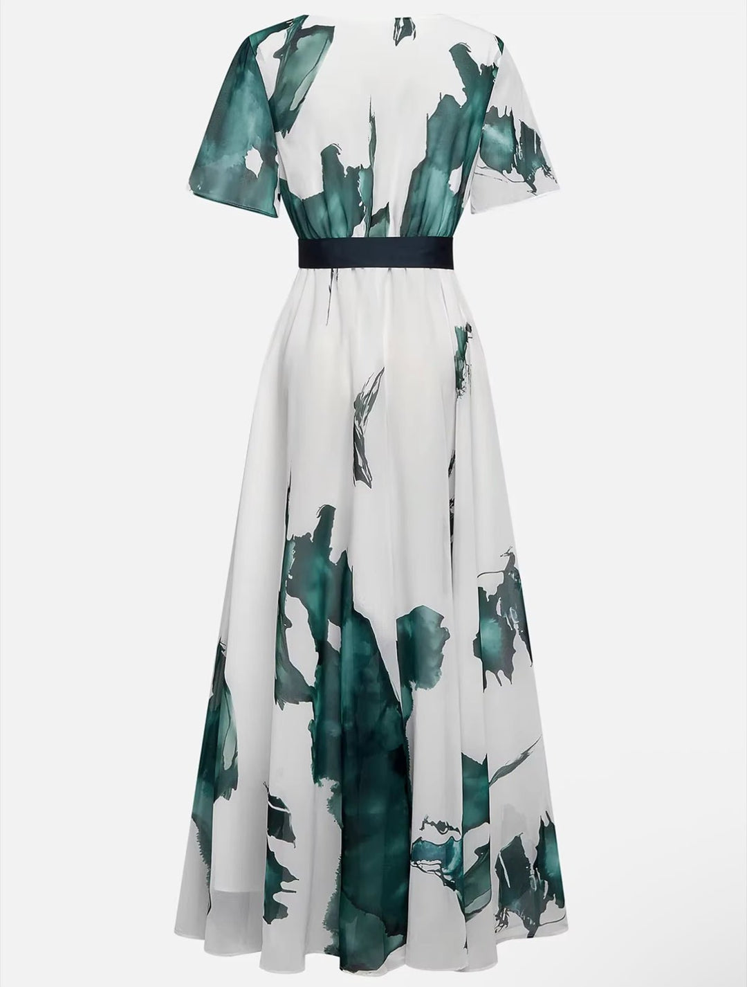 Aquarelle Elegance™ | Watercolour Print Maxi Dress