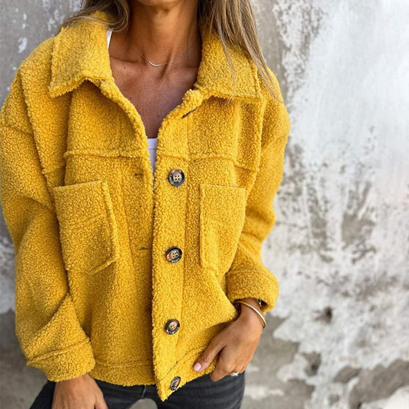 Elsbeth™ | Cosy Button-Up Teddy Jacket
