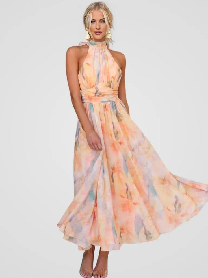 The Sunset Sorbet™ | Chiffon Holiday Dress